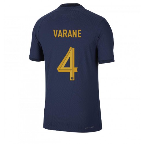 Fotbalové Dres Francie Raphael Varane #4 Domácí MS 2022 Krátký Rukáv